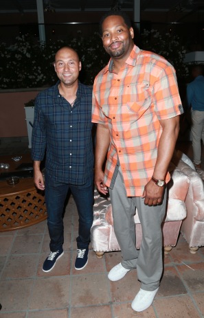 JULY 11: NBA players Derek Jeter (L) and Robert Horry attend The Players' Tribune Hosts Players' Night Out 2017 at The Beverly Hills Hotel on July 11, 2017 in Beverly Hills, California. (Photo by Leon Bennett/Getty Images for The Players' Tribune )