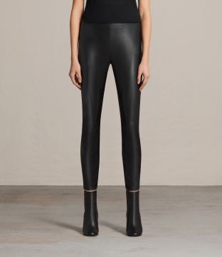Isla Faux Leather Leggings from All Saints. Sleek, smooth faux leather is used on the Isla Leggings. Skinny fit and cropped above the ankles with a seam running along the back legs. Available from www.us.allsaints.com for $230