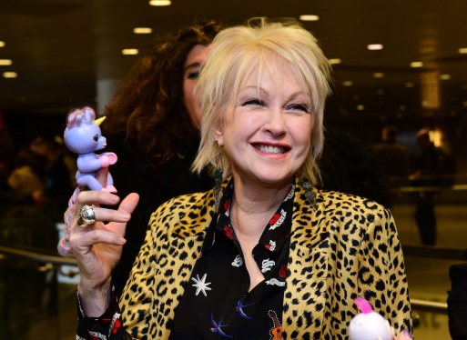 Singer Cyndi Lauper attends the GRAMMY Gift Lounge during the 60th Annual GRAMMY Awards at Madison Square Garden
