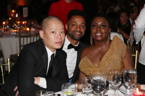 Jason Wu, Ron Young and Ledisi attend LLIMF 10th Anniversary Gala Dinner at Cipriani 25 Broadway on October 10, 2018 in New York. (Photo by Krista Kennell/PMC)