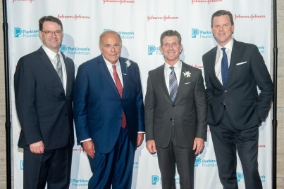John Lehr, Edward Rendell, Alex Gorsky and Willie Geist attend Parkinson's Foundation New York Gala at Cipriani 25 Broadway on May 7, 2019 in New York. (Photo by Michael Ostuni/PMC)